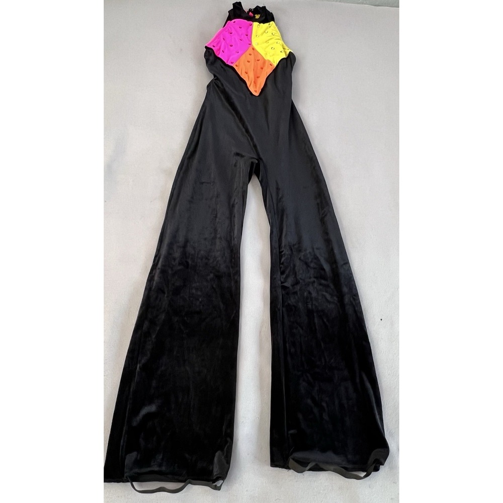 Vintage Major Motion‎ Jumpsuit Velvet Dance Sz Large Child 12-14 Y2K